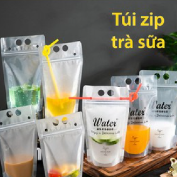 Túi Zip Đựng Trà Sữa In Logo